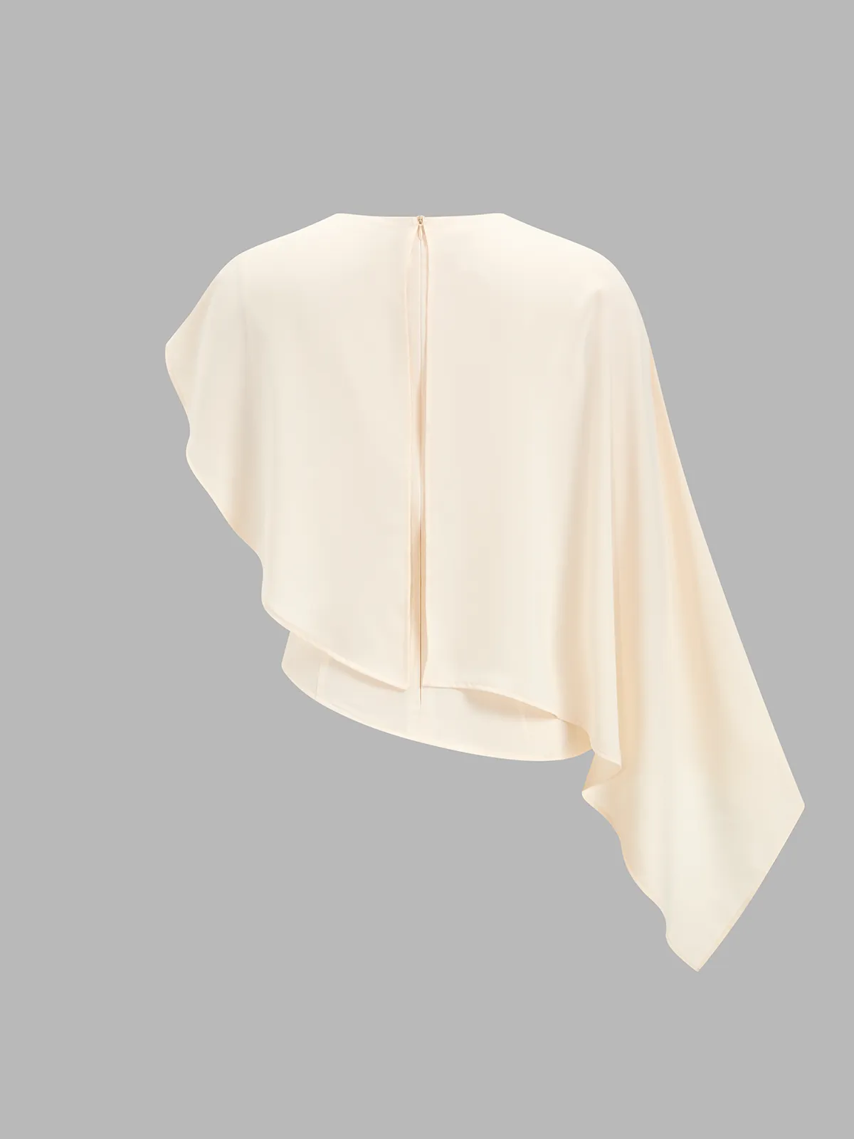 Draped Asymmetrical Satin Blouse sold by COMMENSE product image thumbnail 3