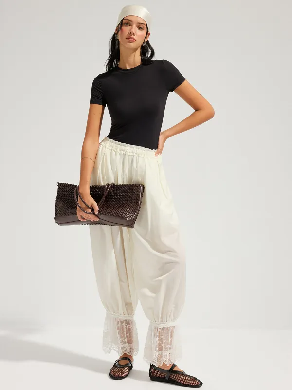High Stretch Knit Short Sleeve Top made by COMMENSE
