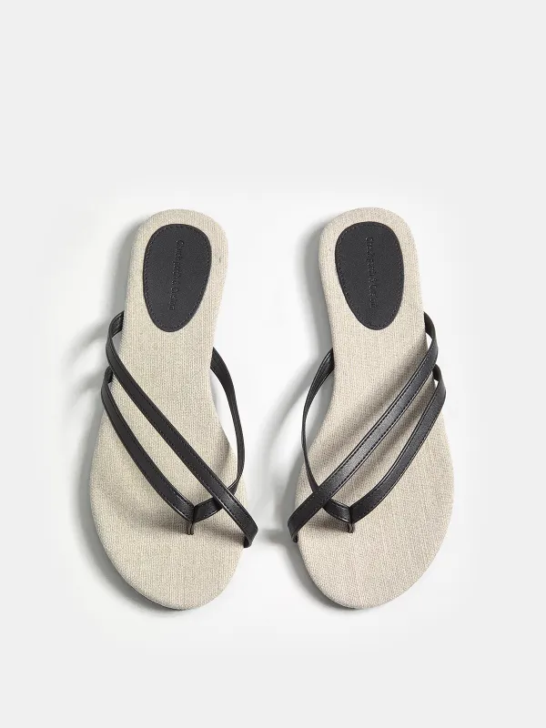 Casual Strappy Flat Thong Sandals made by COMMENSE