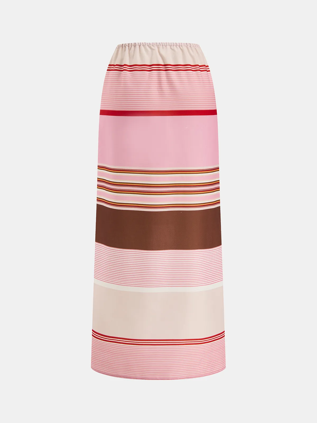 Striped Strapless Asymmetric Top & Skirt Set sold by COMMENSE product image thumbnail 5
