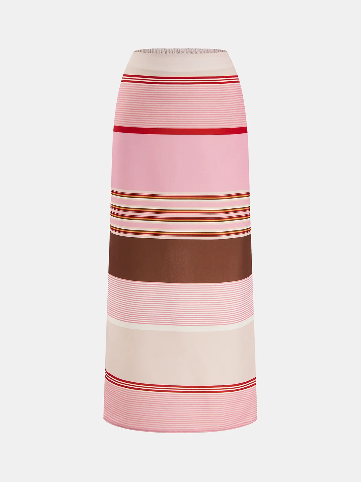 Striped Strapless Asymmetric Top & Skirt Set sold by COMMENSE product image thumbnail 4