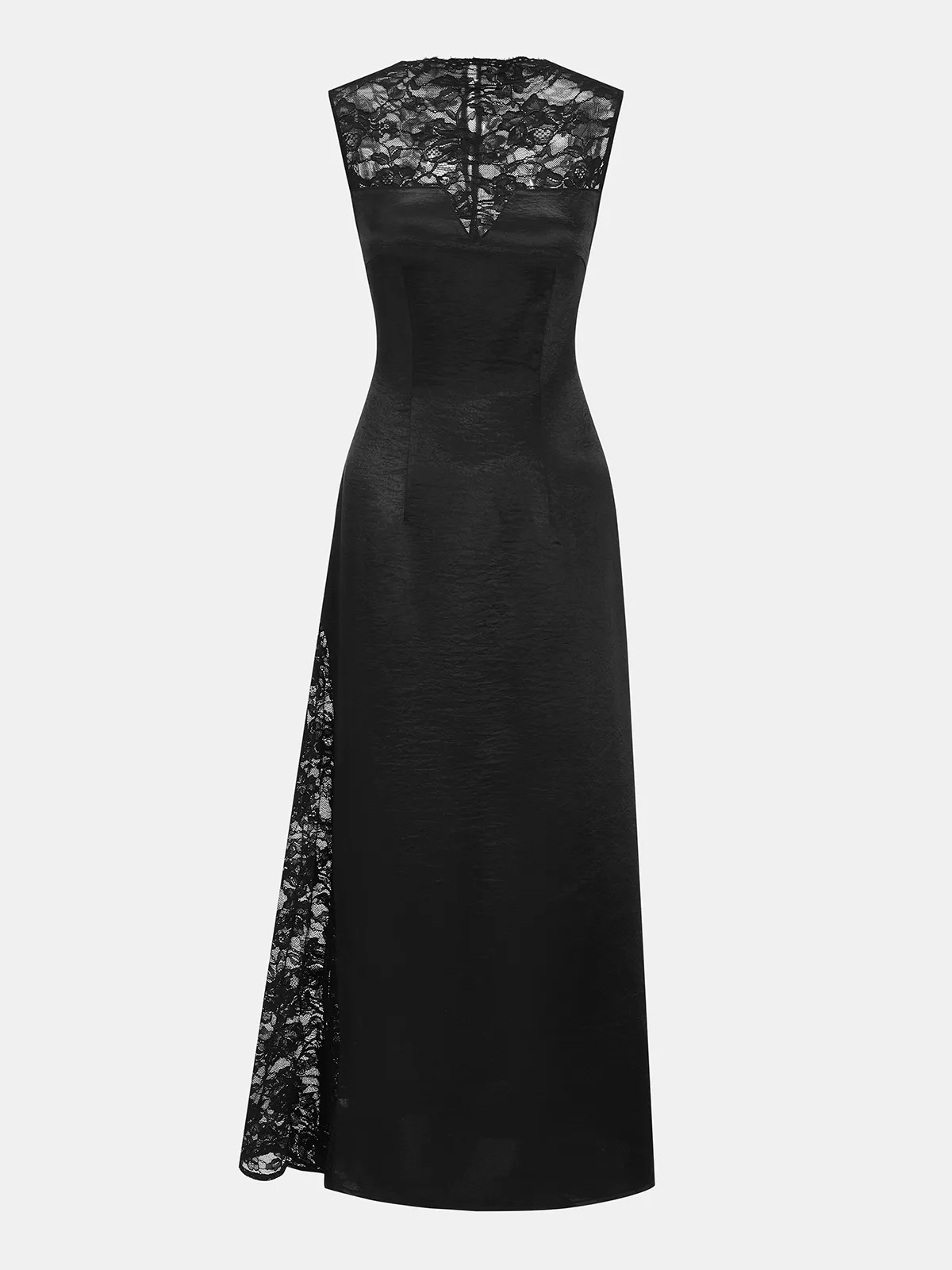 Lace Panel Sleeveless Maxi Dress sold by COMMENSE product image thumbnail 2