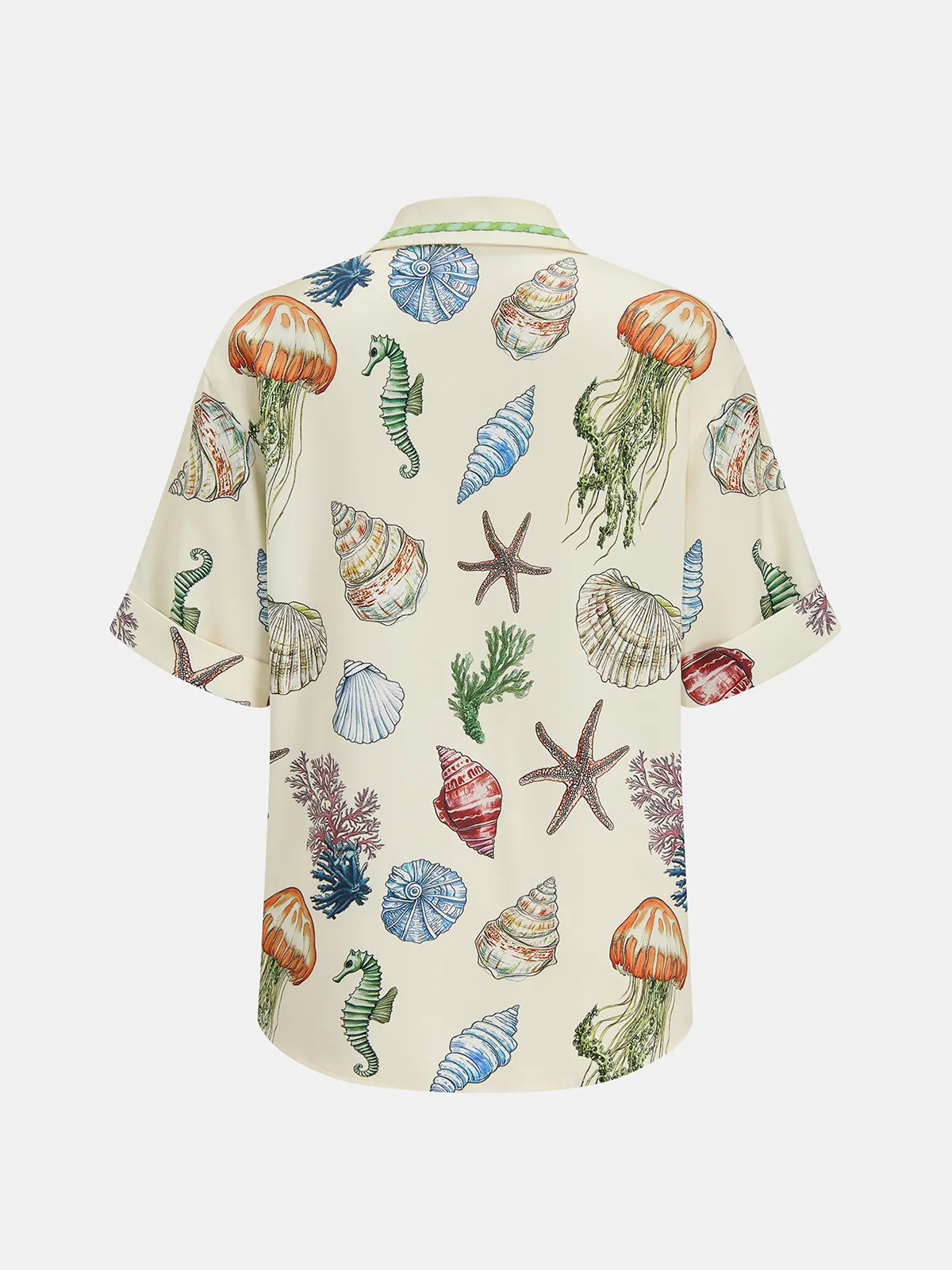 Marine Print Shirt & Drawstring Shorts Set sold by COMMENSE product image thumbnail 5