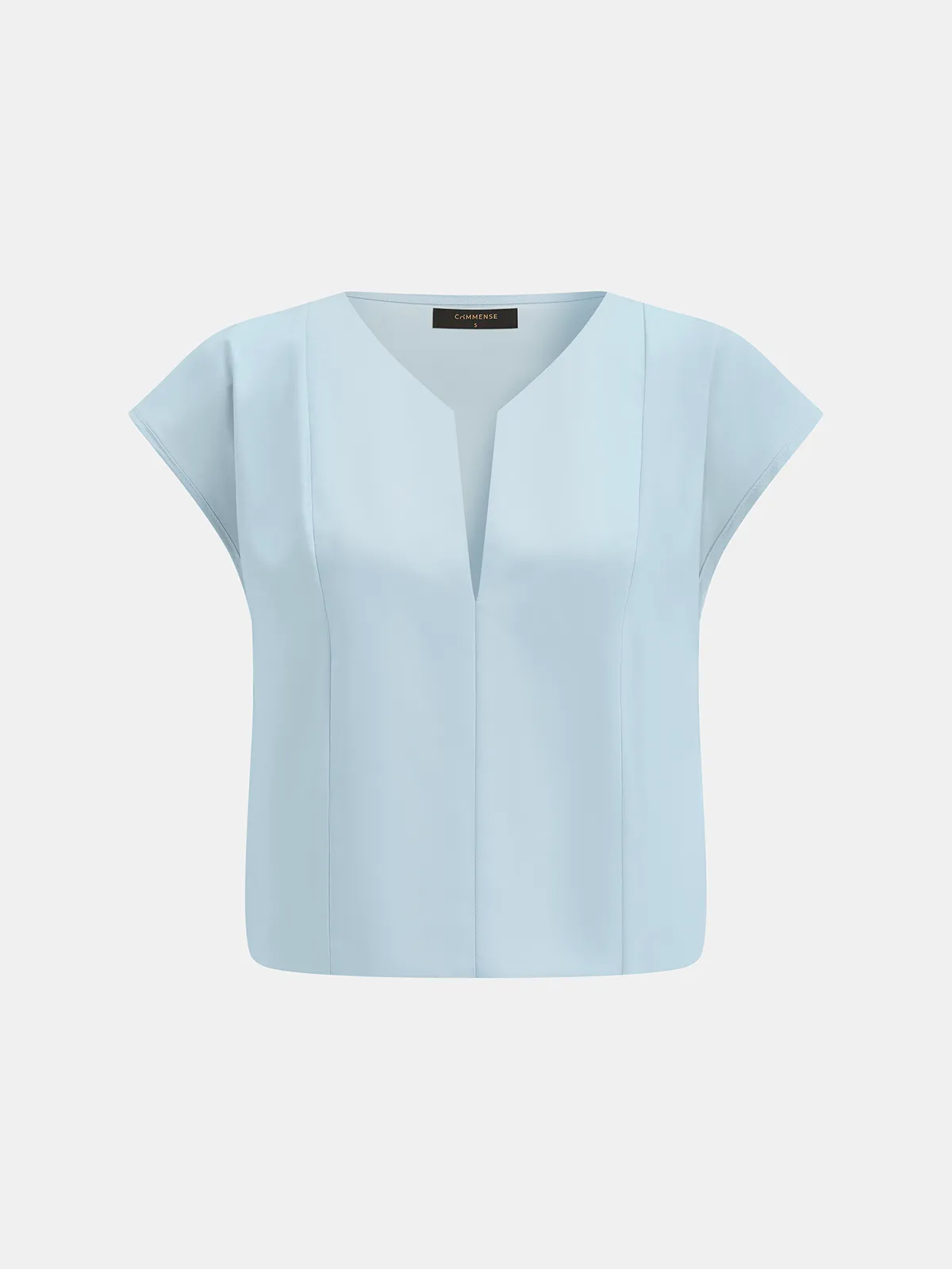 V-Neck Cap Sleeve Top & Drawstring Skirt Set sold by COMMENSE product image thumbnail 3