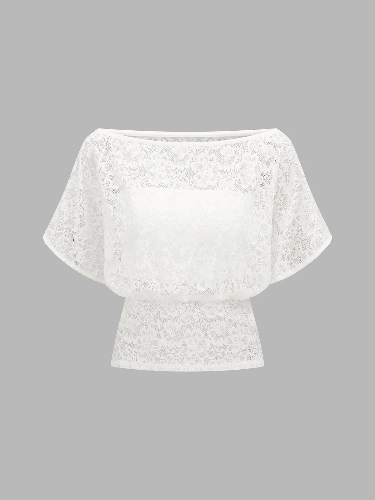 Lace Off-Shoulder Top with Built-in Bandeau sold by COMMENSE product image thumbnail 2