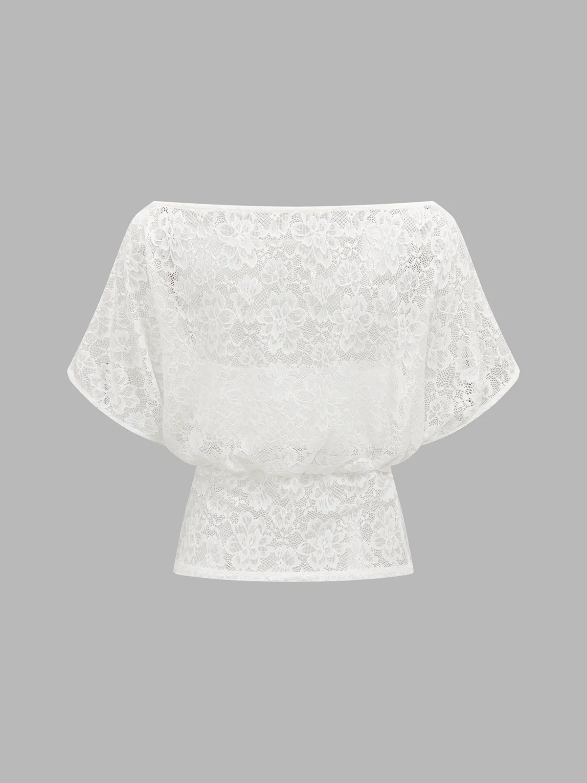 Lace Off-Shoulder Top with Built-in Bandeau sold by COMMENSE product image thumbnail 3