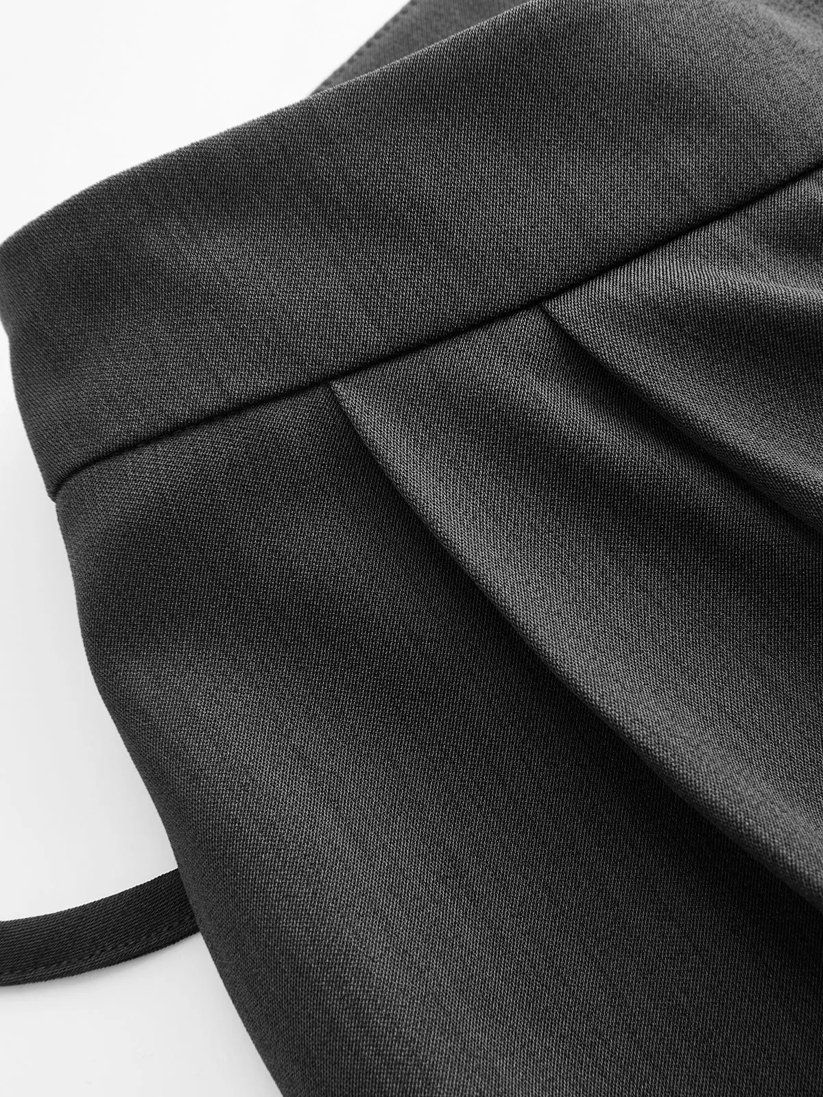 Wrap-Front Overlap Wide Leg Pants sold by COMMENSE product image thumbnail 3