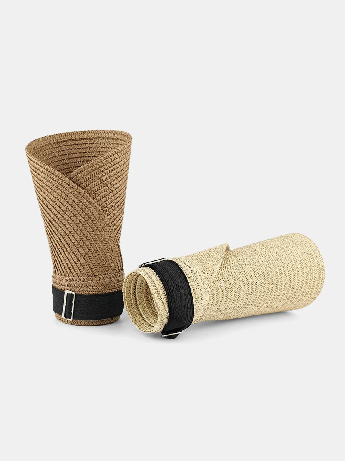 Straw Woven Adjustable Visor Hat sold by COMMENSE product image thumbnail 3