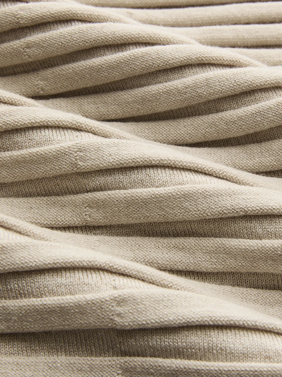 Ribbed Wool Blend Buttoned Cardigan sold by COMMENSE product image thumbnail 3