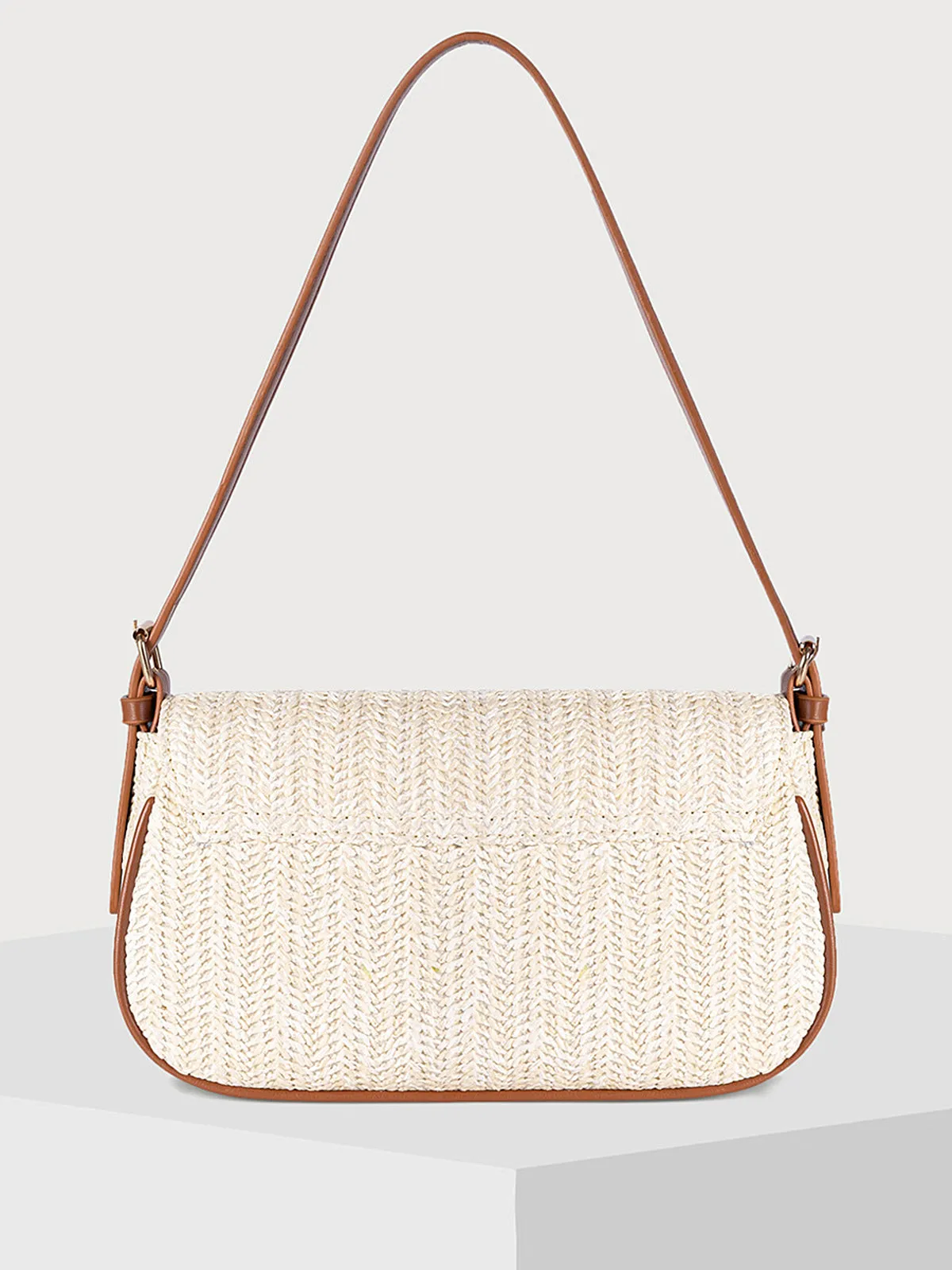 Casual Straw-Texture Shoulder Bag sold by COMMENSE product image thumbnail 3
