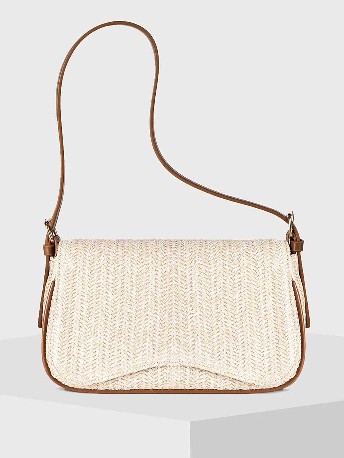 Casual Straw-Texture Shoulder Bag sold by COMMENSE product image thumbnail 4