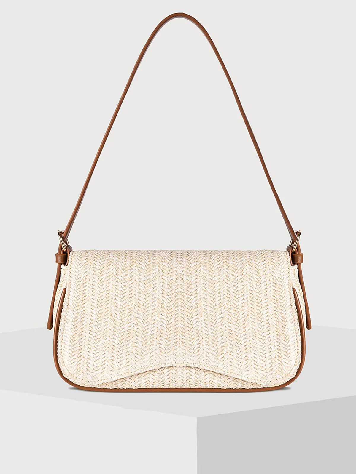 Casual Straw-Texture Shoulder Bag sold by COMMENSE