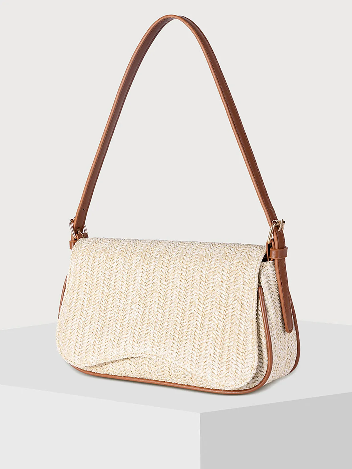 Casual Straw-Texture Shoulder Bag sold by COMMENSE product image thumbnail 5