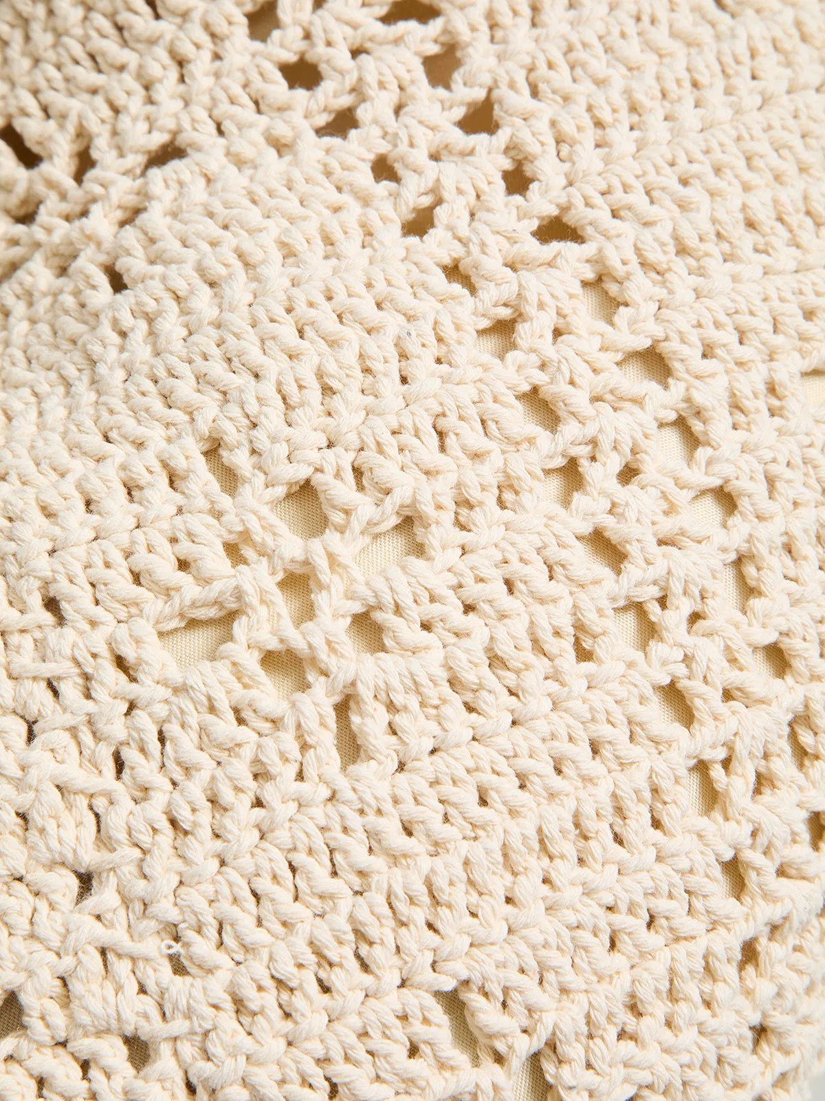 Crochet Hollow Out Shoulder Tote Bag sold by COMMENSE product image thumbnail 3