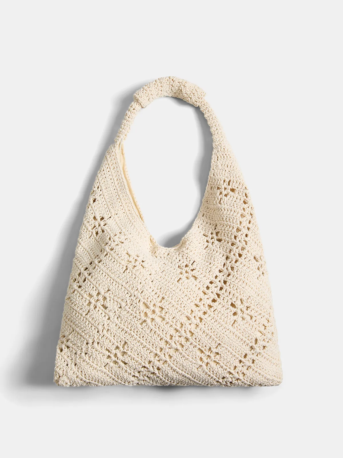 Crochet Hollow Out Shoulder Tote Bag sold by COMMENSE product image thumbnail 4