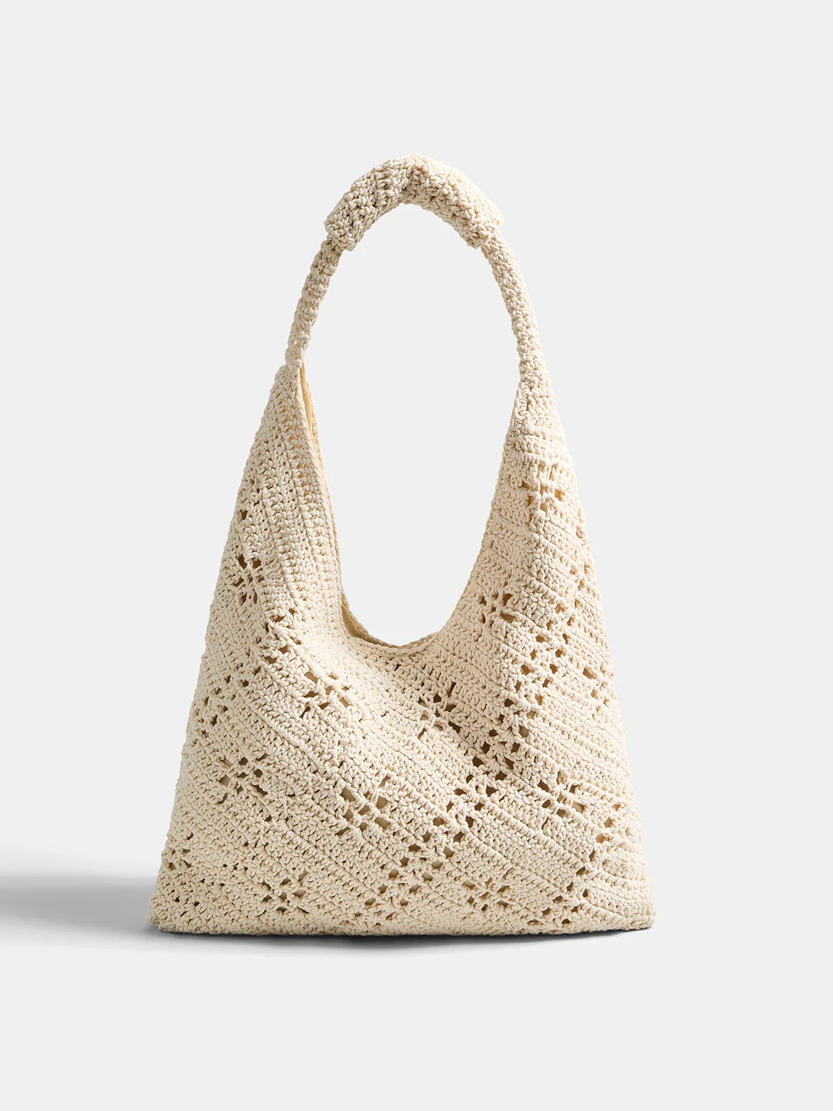Crochet Hollow Out Shoulder Tote Bag sold by COMMENSE