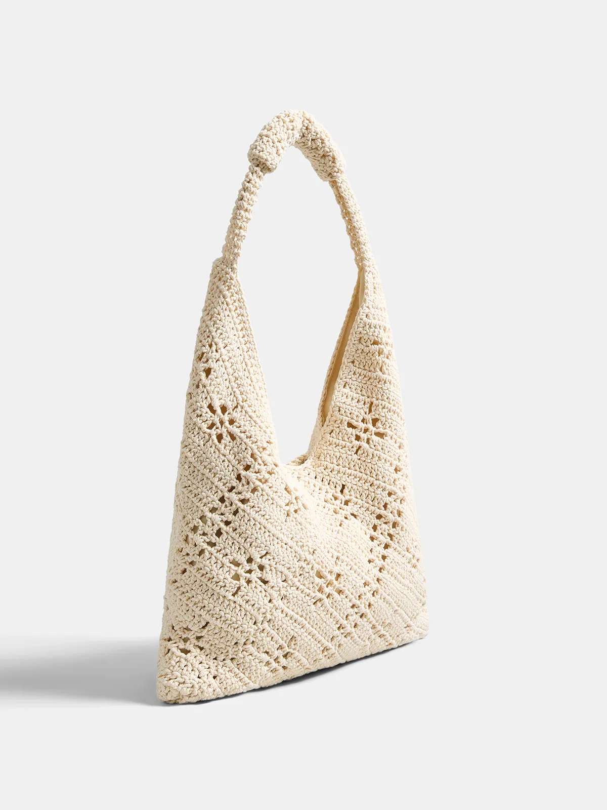 Crochet Hollow Out Shoulder Tote Bag sold by COMMENSE product image thumbnail 2
