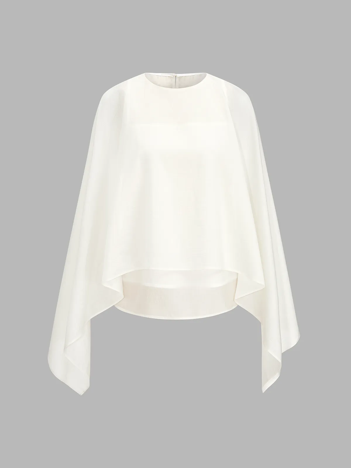 Tencel-Blend Asymmetric Flowy Blouse sold by COMMENSE product image thumbnail 2