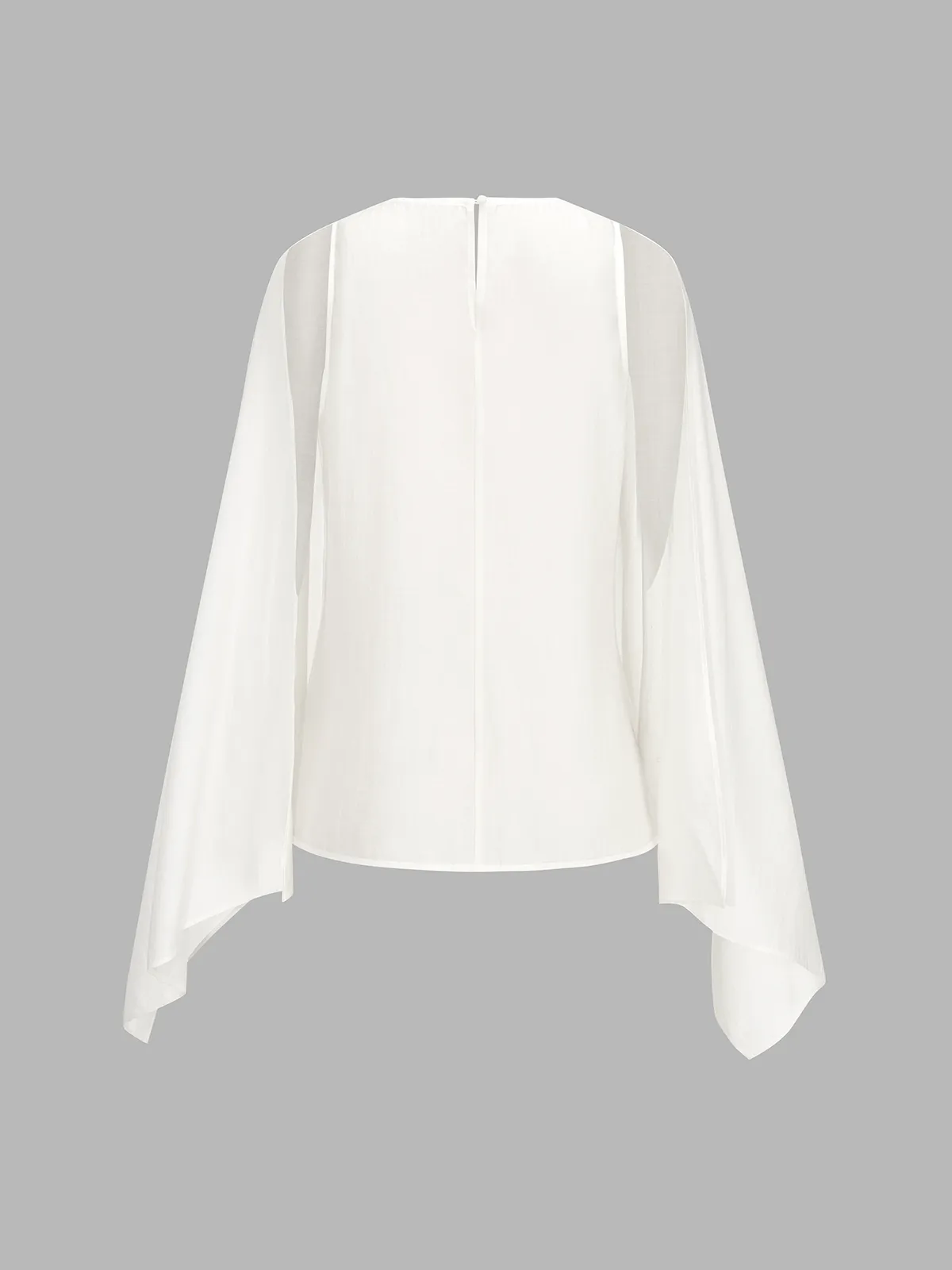 Tencel-Blend Asymmetric Flowy Blouse sold by COMMENSE product image thumbnail 3