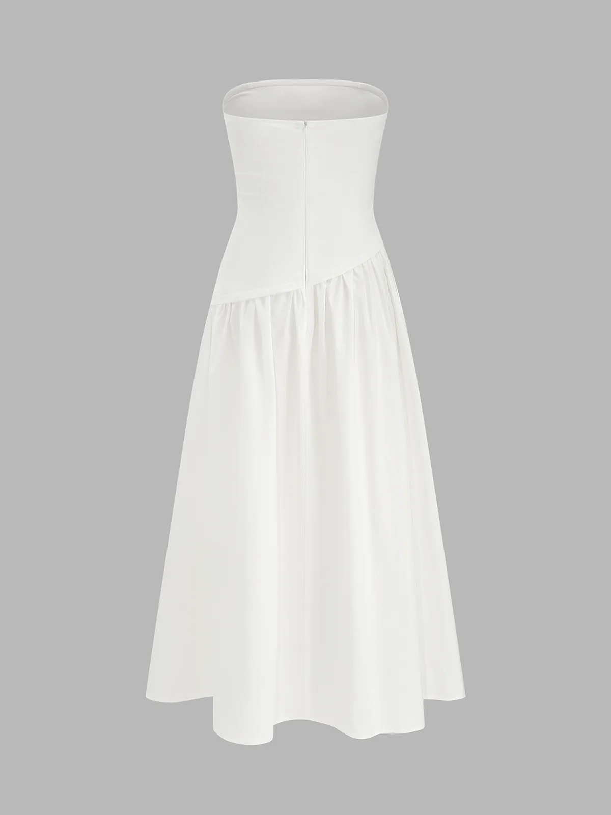 Strapless Ruched Flowy Maxi Dress sold by COMMENSE product image thumbnail 3