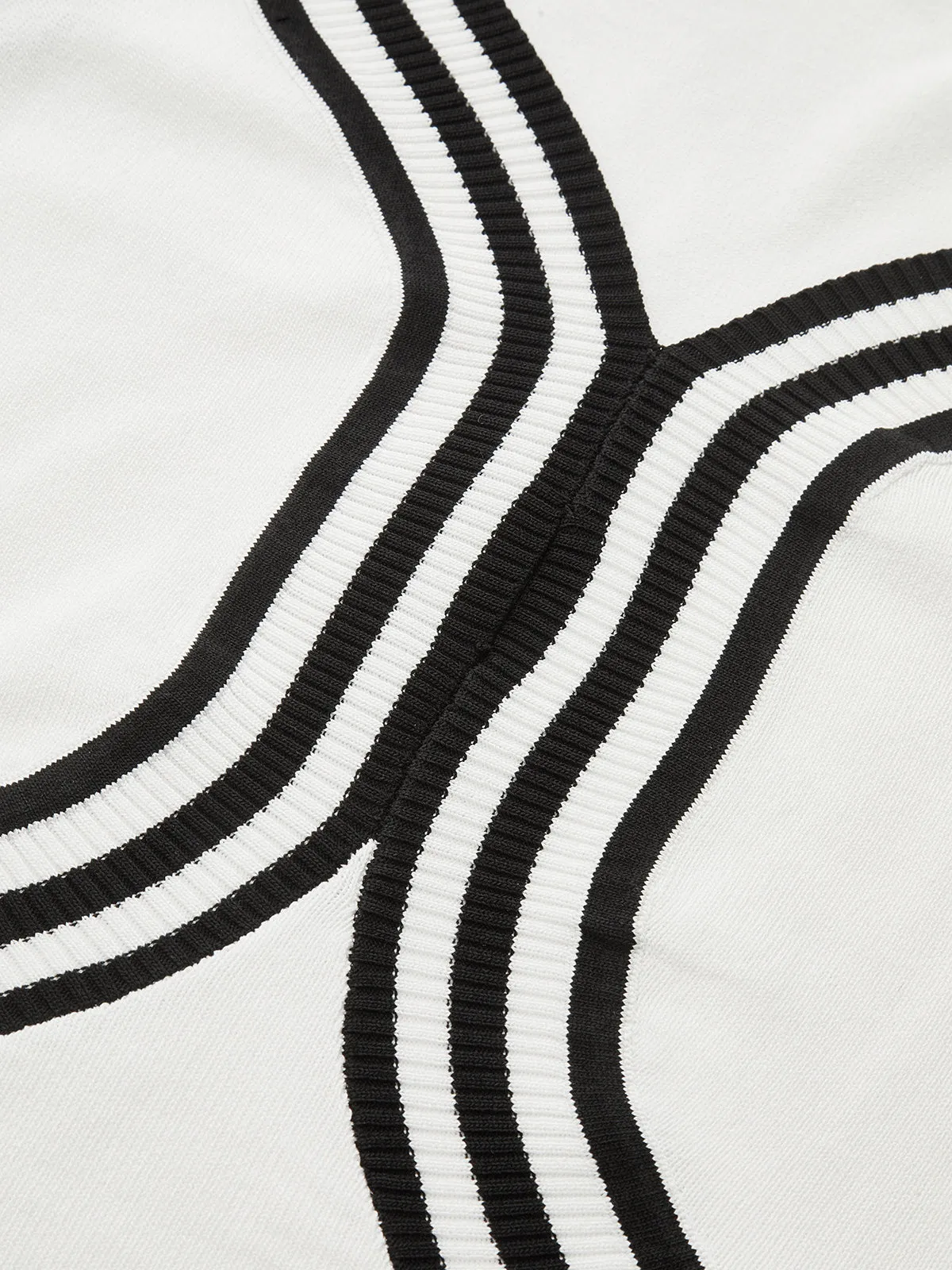 Striped Sleeveless V Neck Knit Maxi Dress sold by COMMENSE product image thumbnail 5