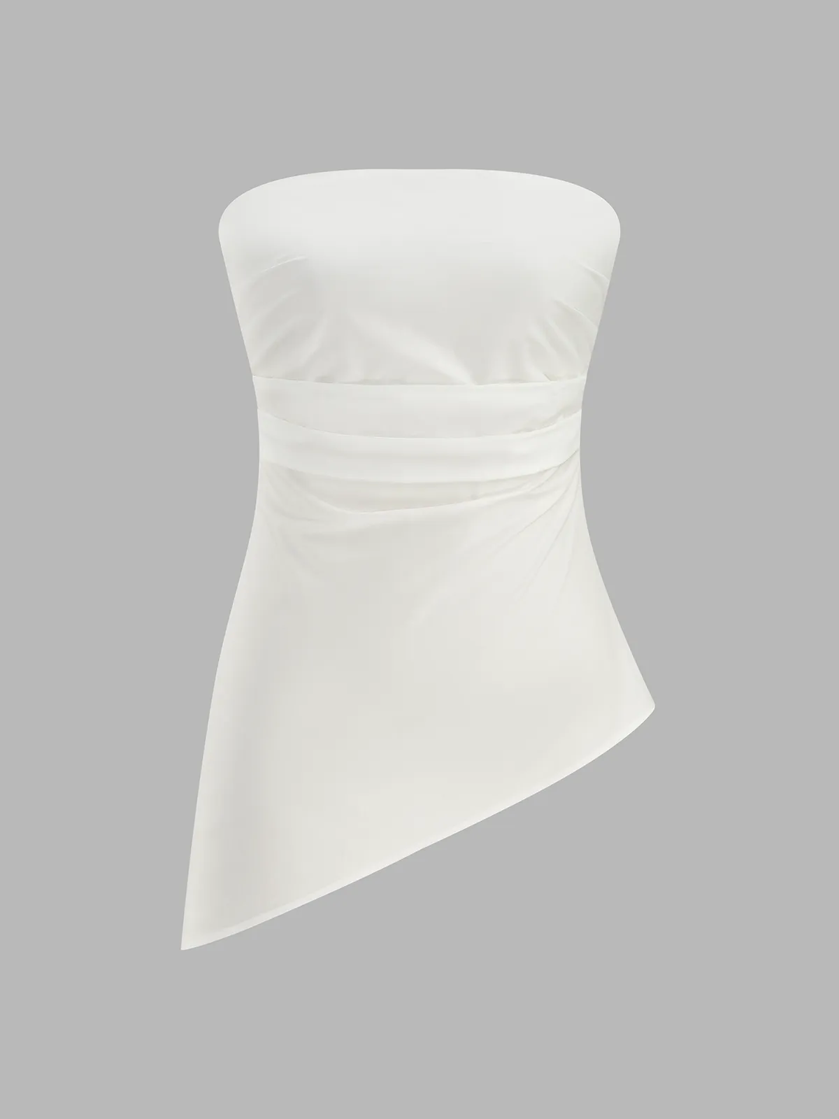 Strapless Asymmetrical Ruched Top & Pants Set sold by COMMENSE product image thumbnail 3