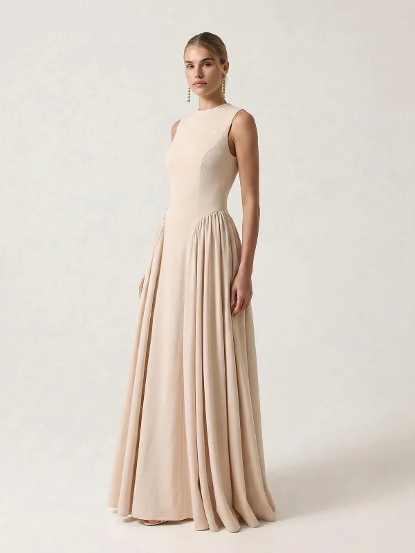 Sleeveless A-Line Maxi Dress made by COMMENSE