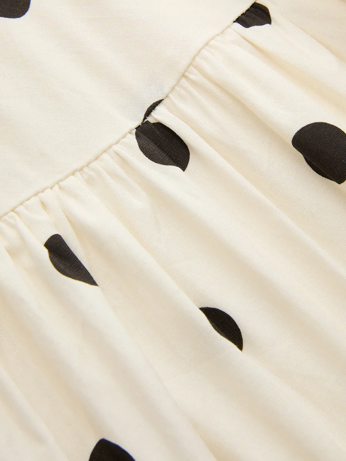 Polka Dot Ruched Cami Maxi Dress sold by COMMENSE product image thumbnail 4