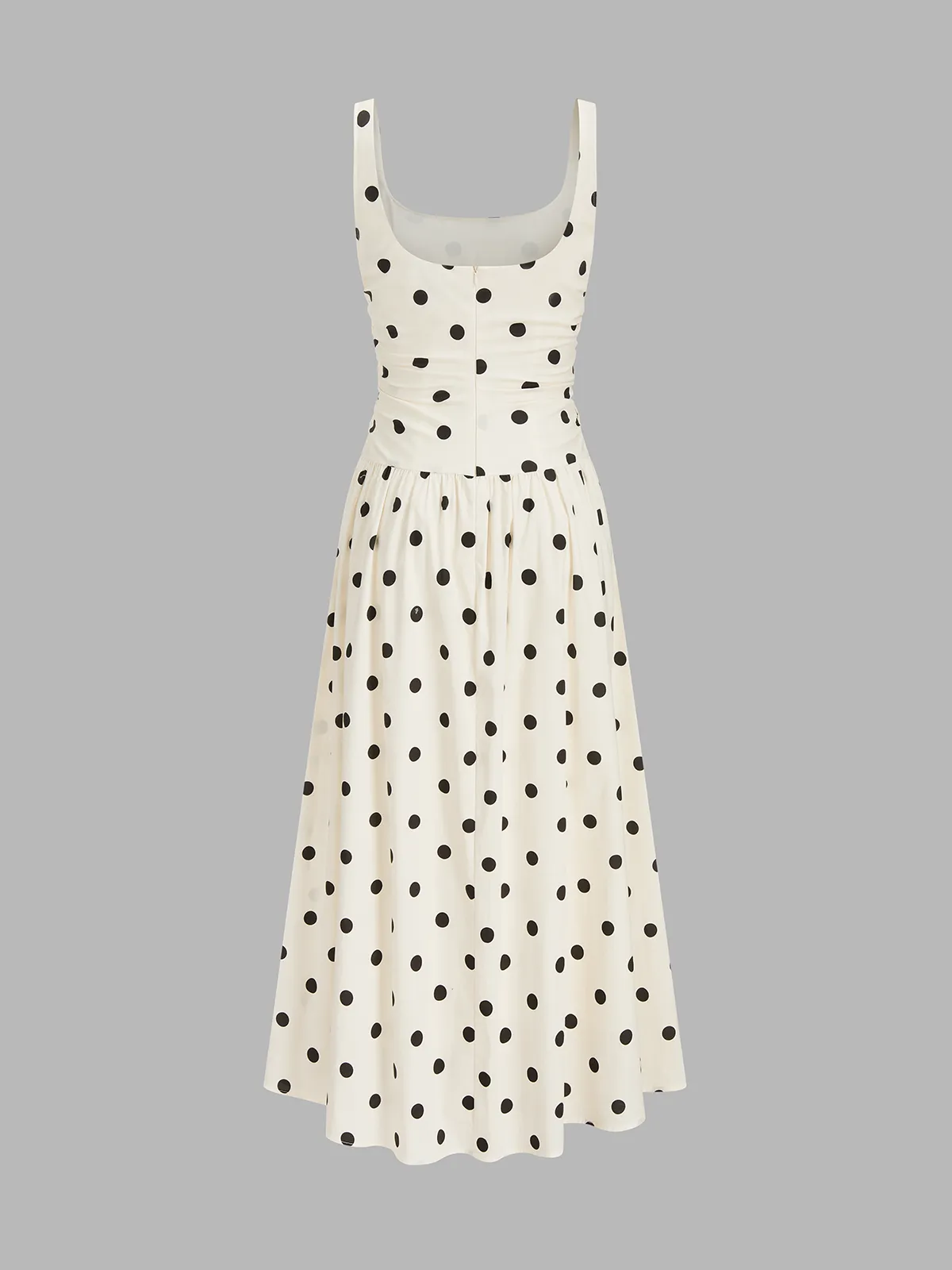 Polka Dot Ruched Cami Maxi Dress sold by COMMENSE product image thumbnail 2