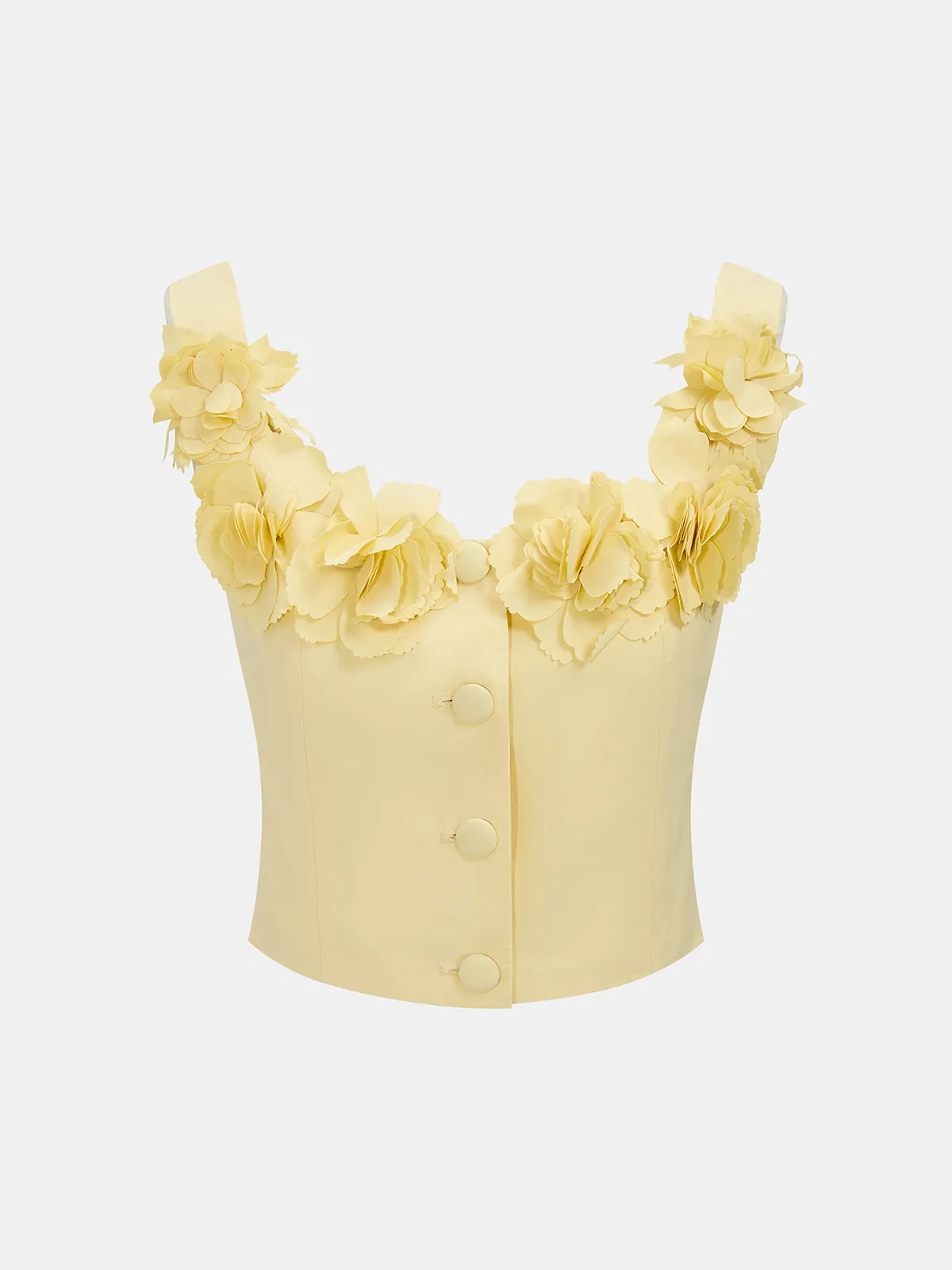 3D Floral Crop Top & Pleated Midi Skirt Set sold by COMMENSE product image thumbnail 2