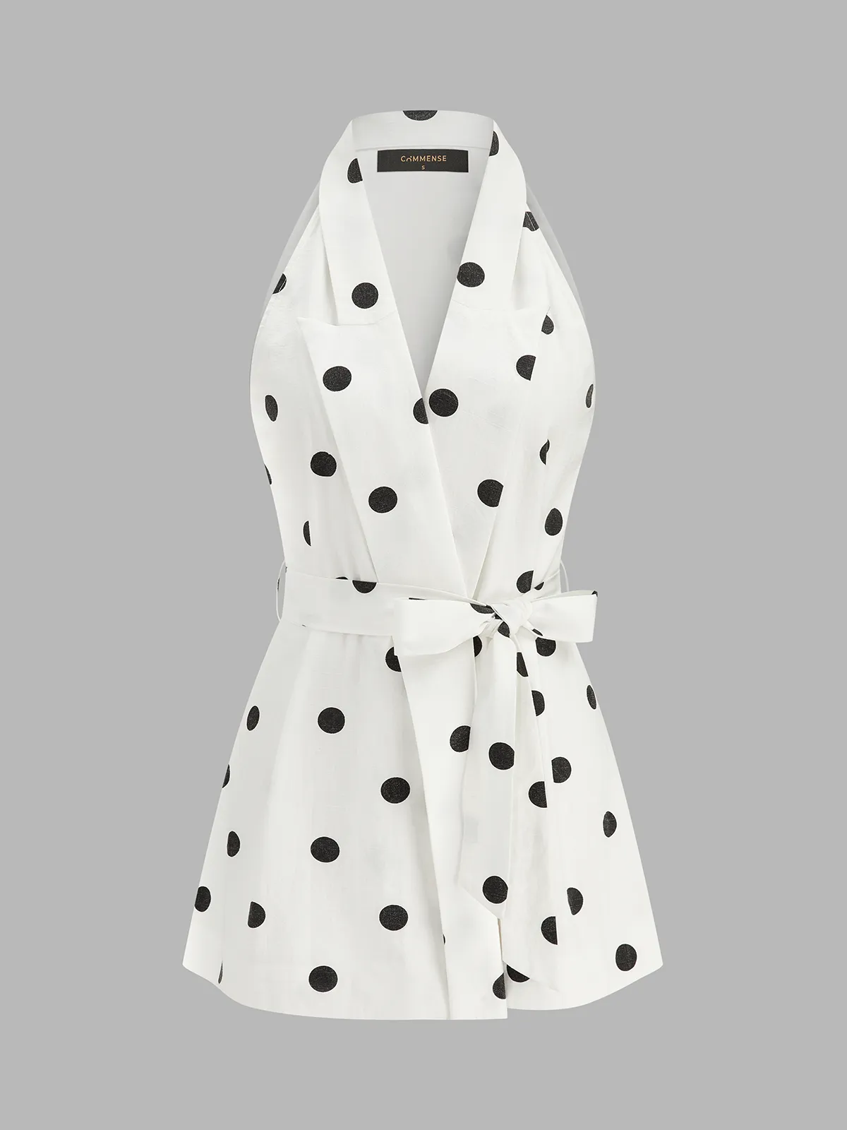 Polka Dot Belted Top & Shorts Set sold by COMMENSE product image thumbnail 3