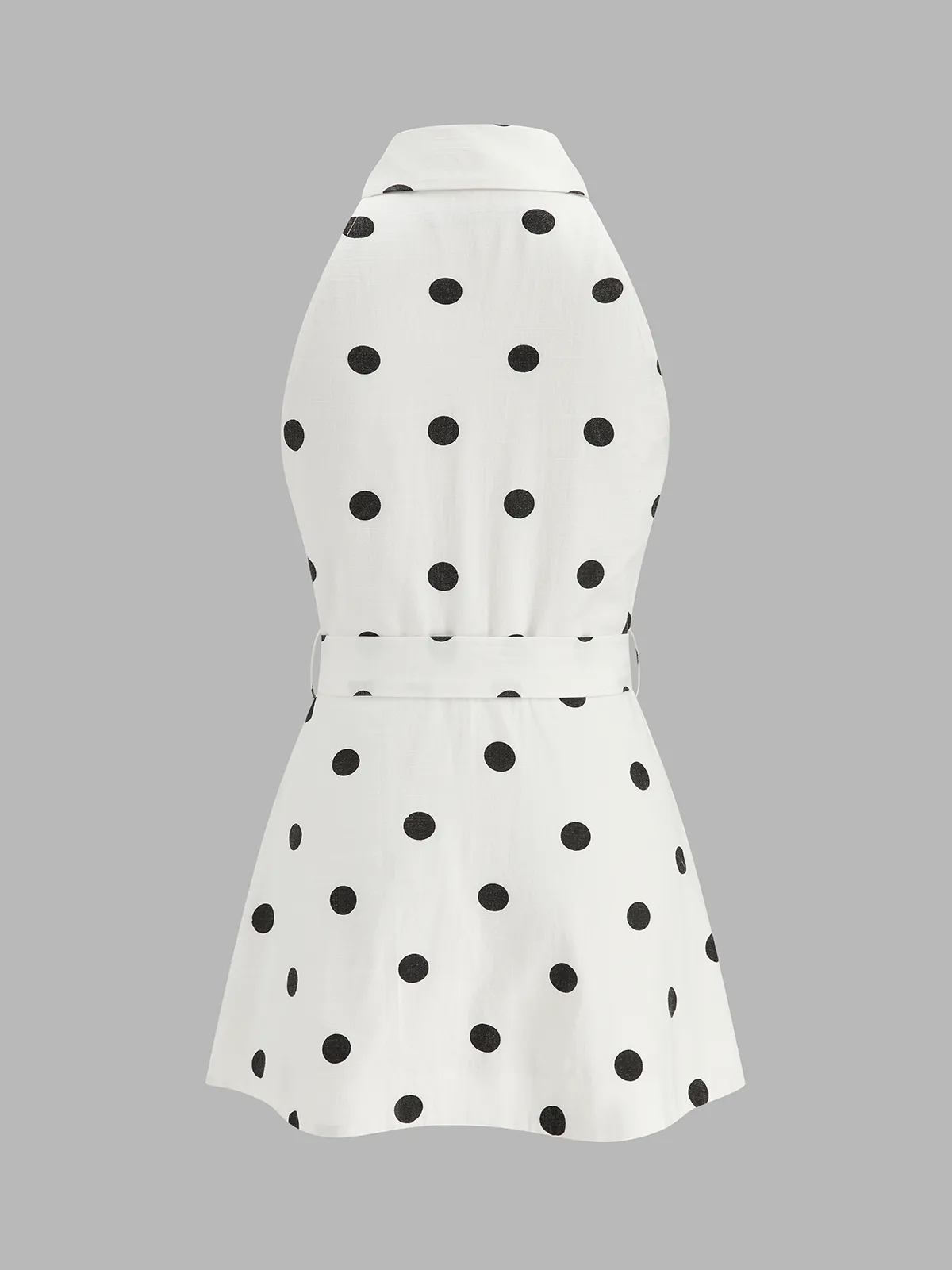 Polka Dot Belted Top & Shorts Set sold by COMMENSE product image thumbnail 4