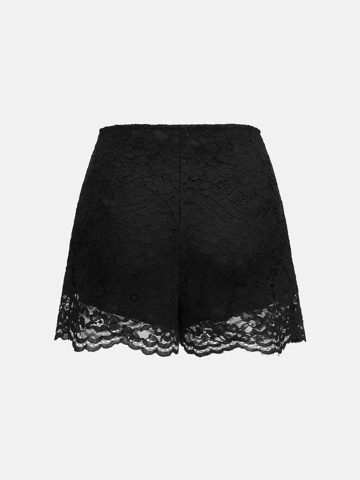 Floral Lace High-Waisted Shorts sold by COMMENSE product image thumbnail 2