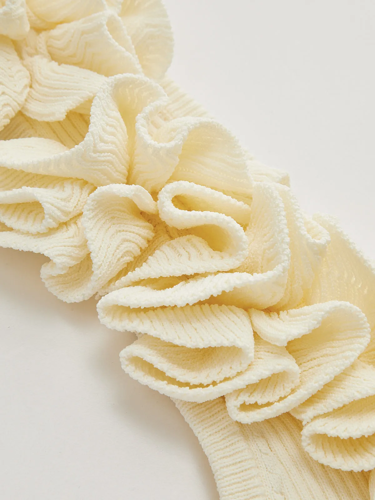 Ruffled Strap Ribbed Knit Tank Top sold by COMMENSE product image thumbnail 4