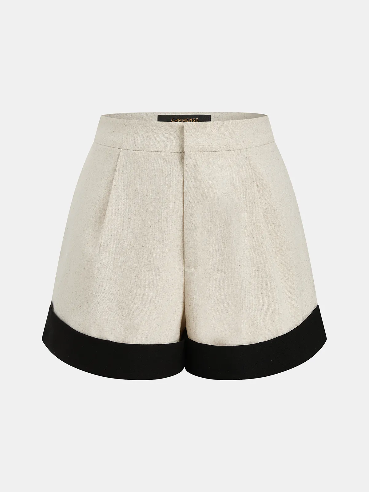 Contrast Trim Cotton Linen Top & Shorts Set sold by COMMENSE product image thumbnail 5