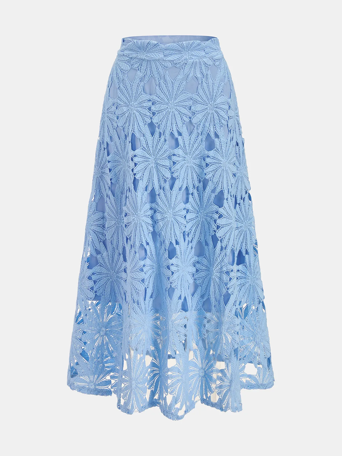 Floral Lace Crop Top & Midi Skirt Set sold by COMMENSE product image thumbnail 4