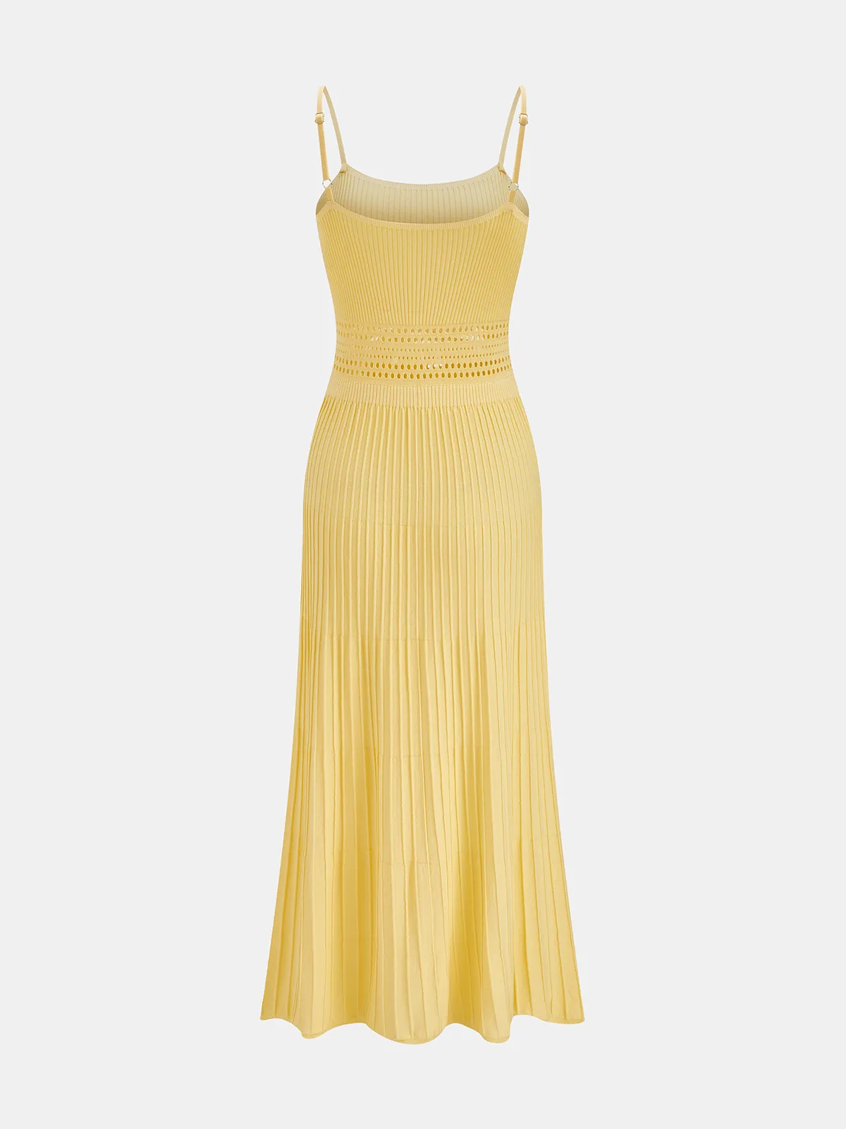Openwork Ribbed Knit Cami Maxi Dress sold by COMMENSE product image thumbnail 2