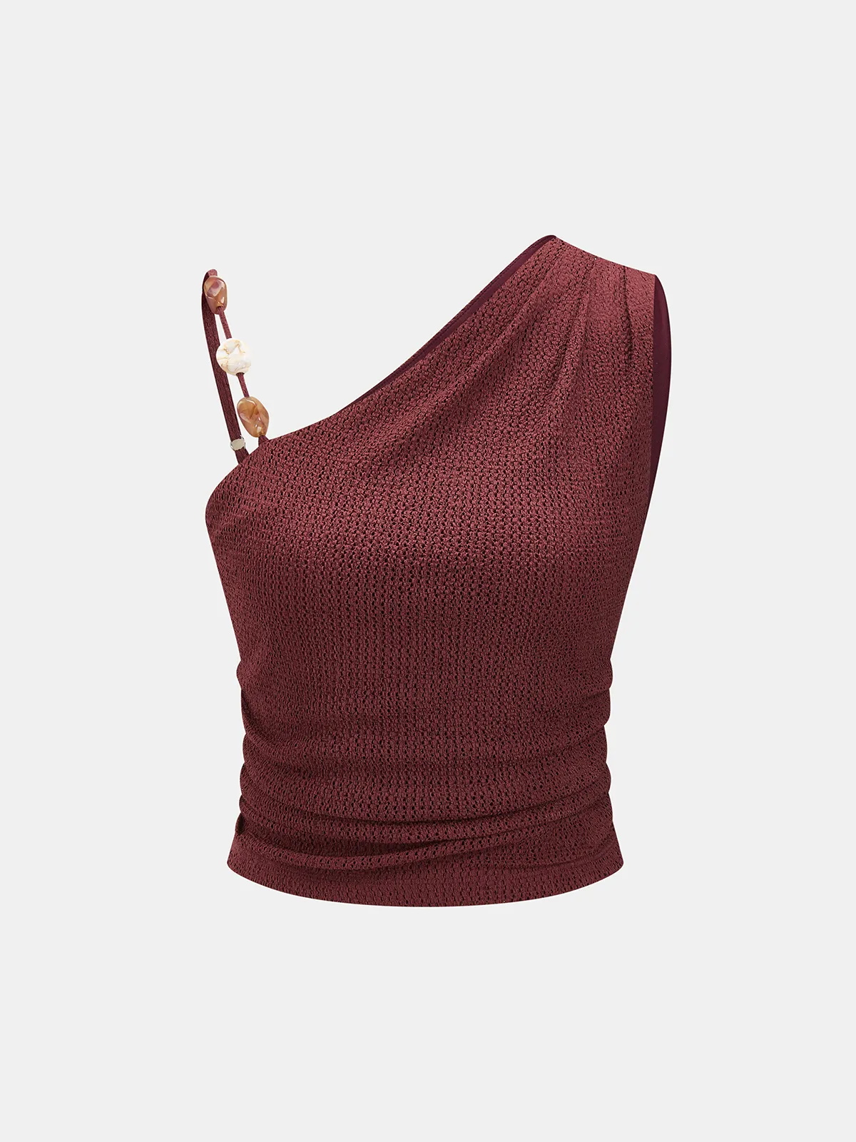 Textured One-Shoulder Top & Midi Skirt Set sold by COMMENSE product image thumbnail 3