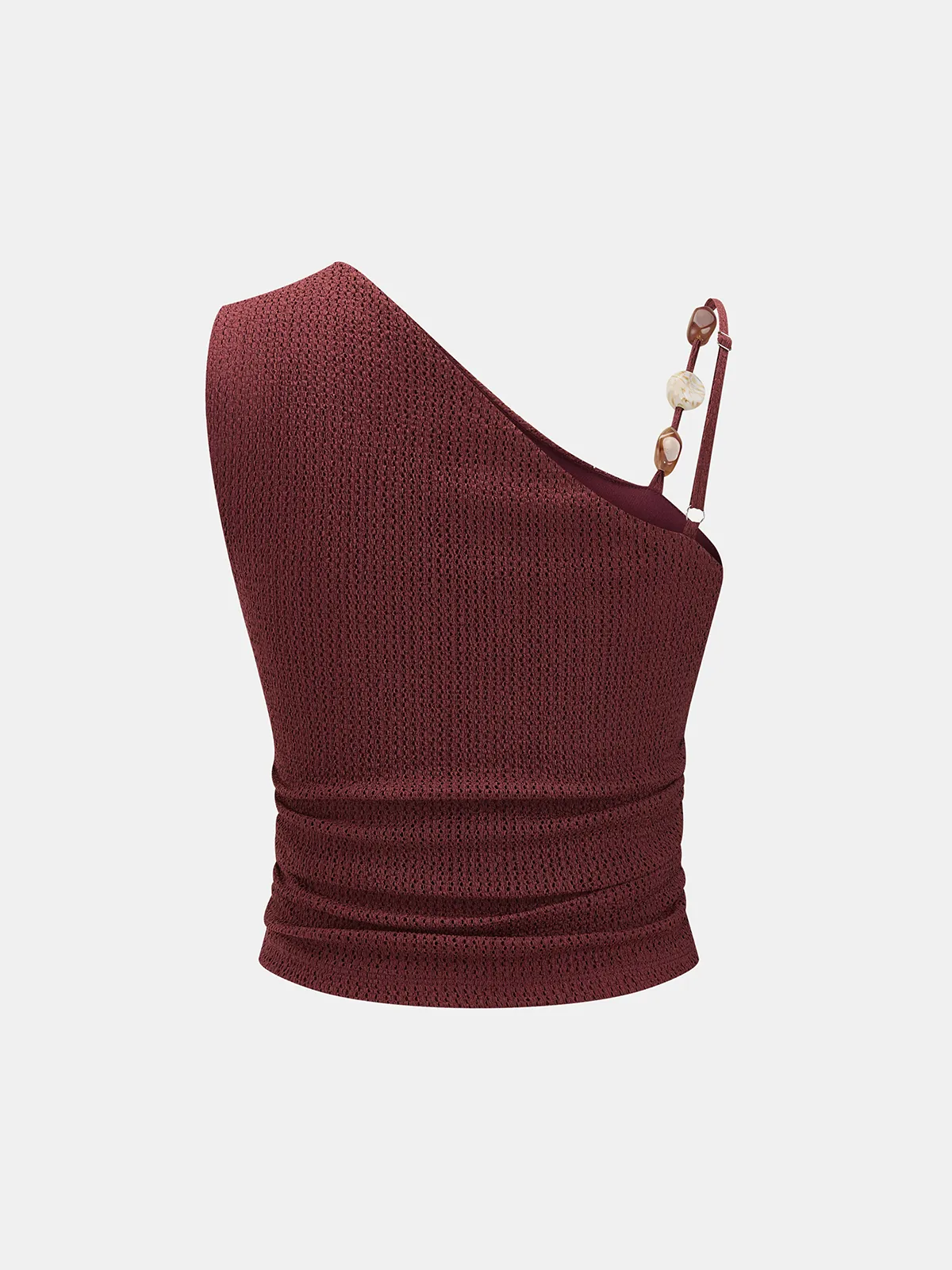 Textured One-Shoulder Top & Midi Skirt Set sold by COMMENSE product image thumbnail 4
