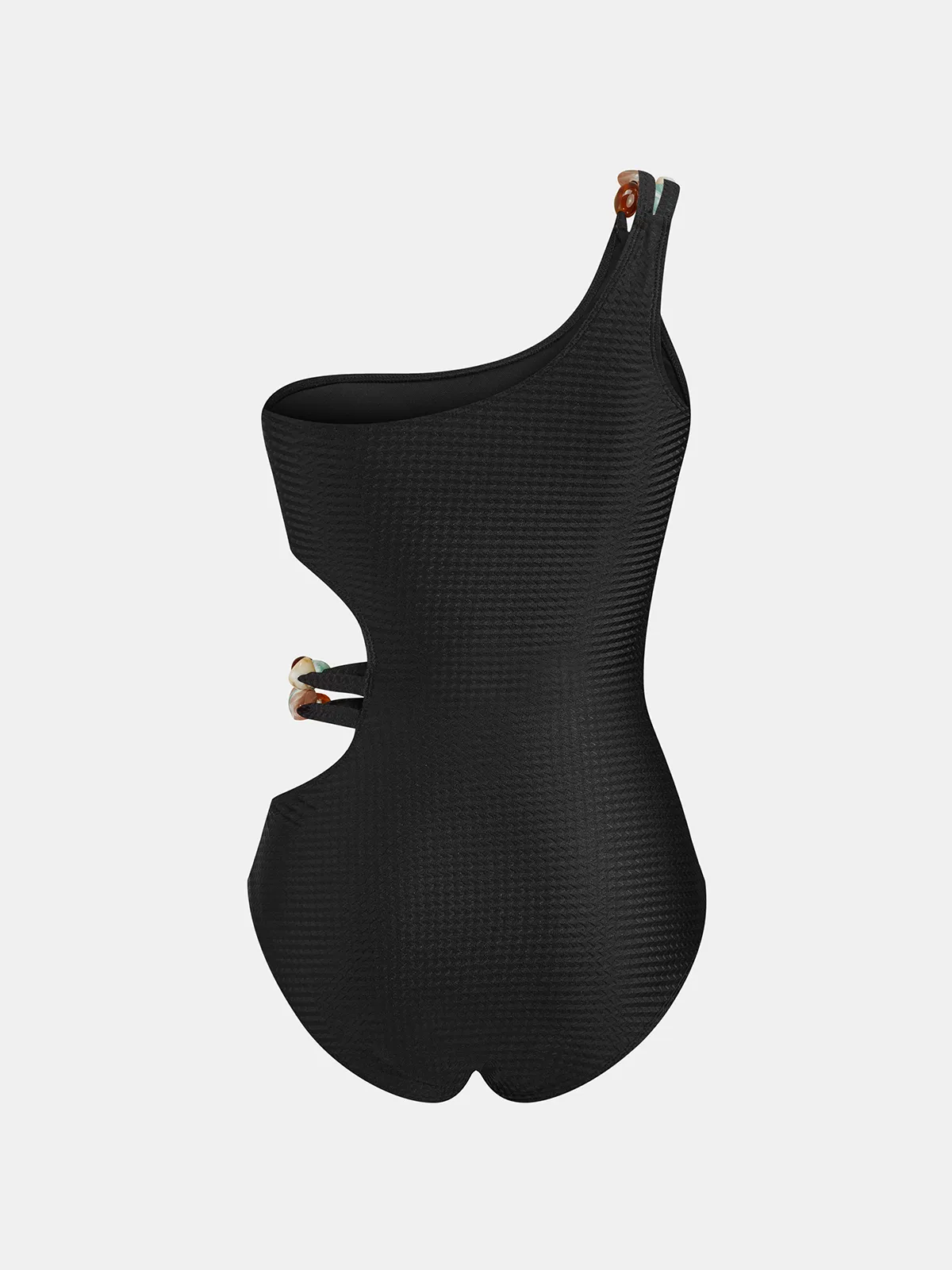 One-Shoulder Cutout Swimsuit & Sarong Set sold by COMMENSE product image thumbnail 4