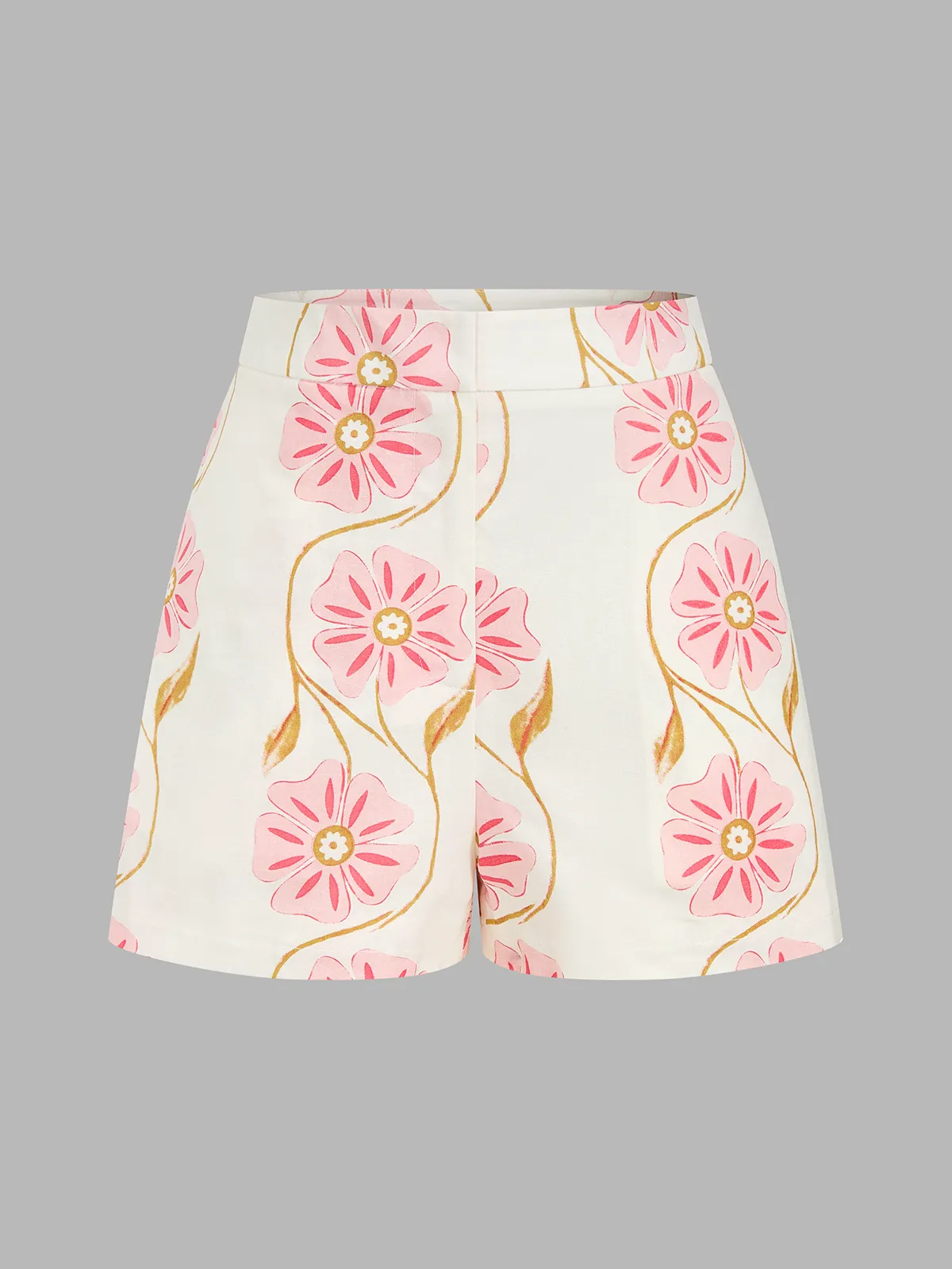Floral Print Cotton Linen Vest & Shorts Set sold by COMMENSE product image thumbnail 5