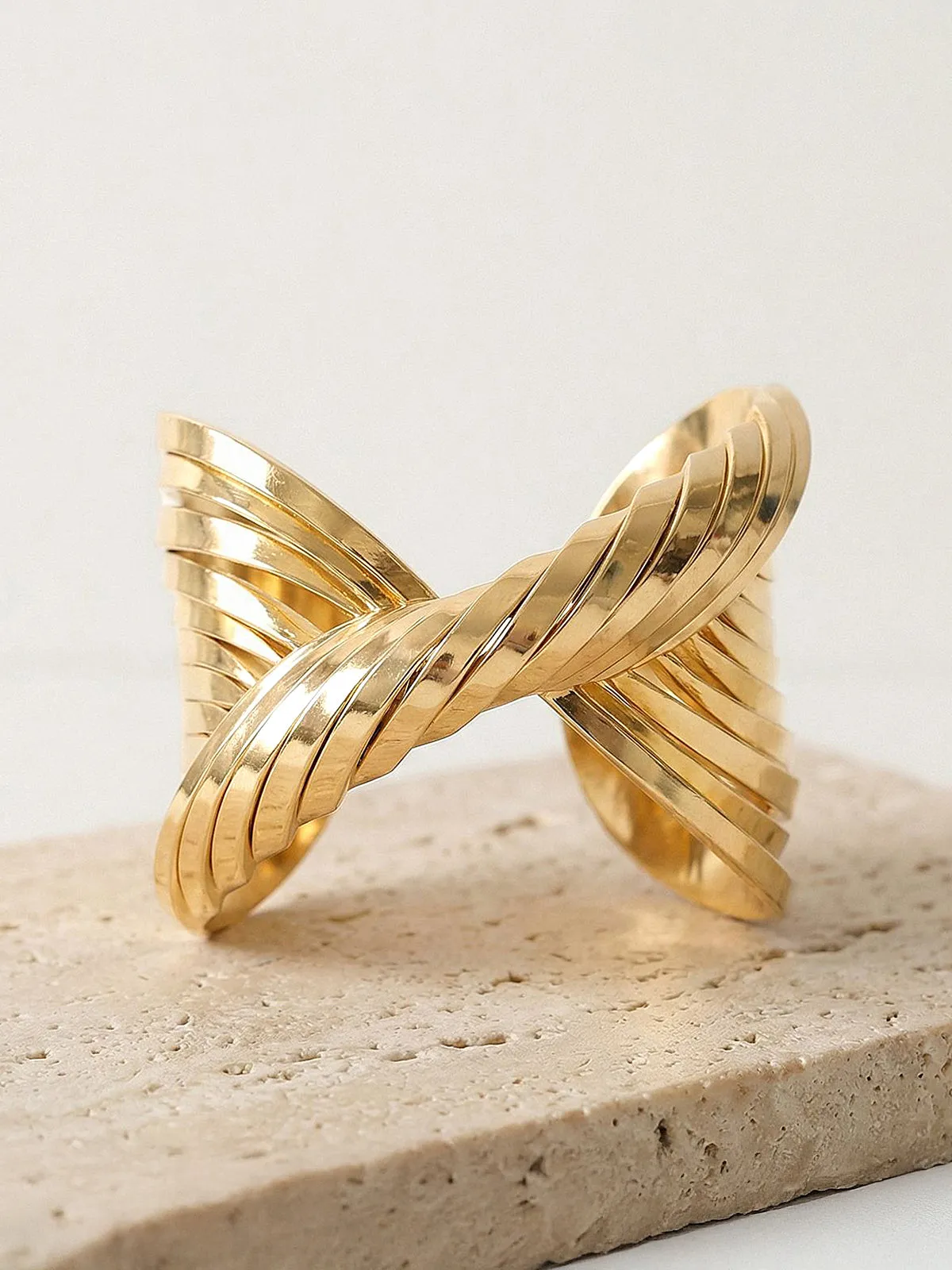 Twisted Multi Layer Cuff Bracelet sold by COMMENSE product image thumbnail 3