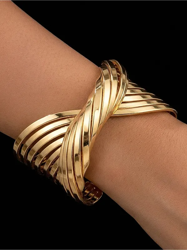Twisted Multi Layer Cuff Bracelet made by COMMENSE