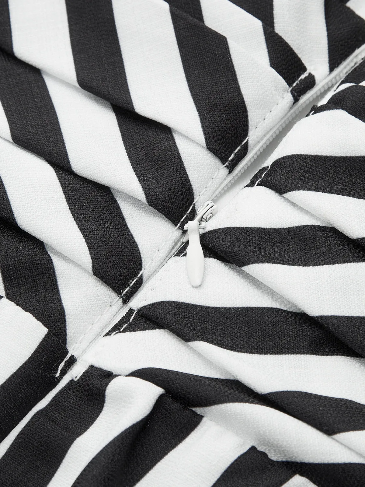 Striped Deep V Peplum Sleeveless Top sold by COMMENSE product image thumbnail 4