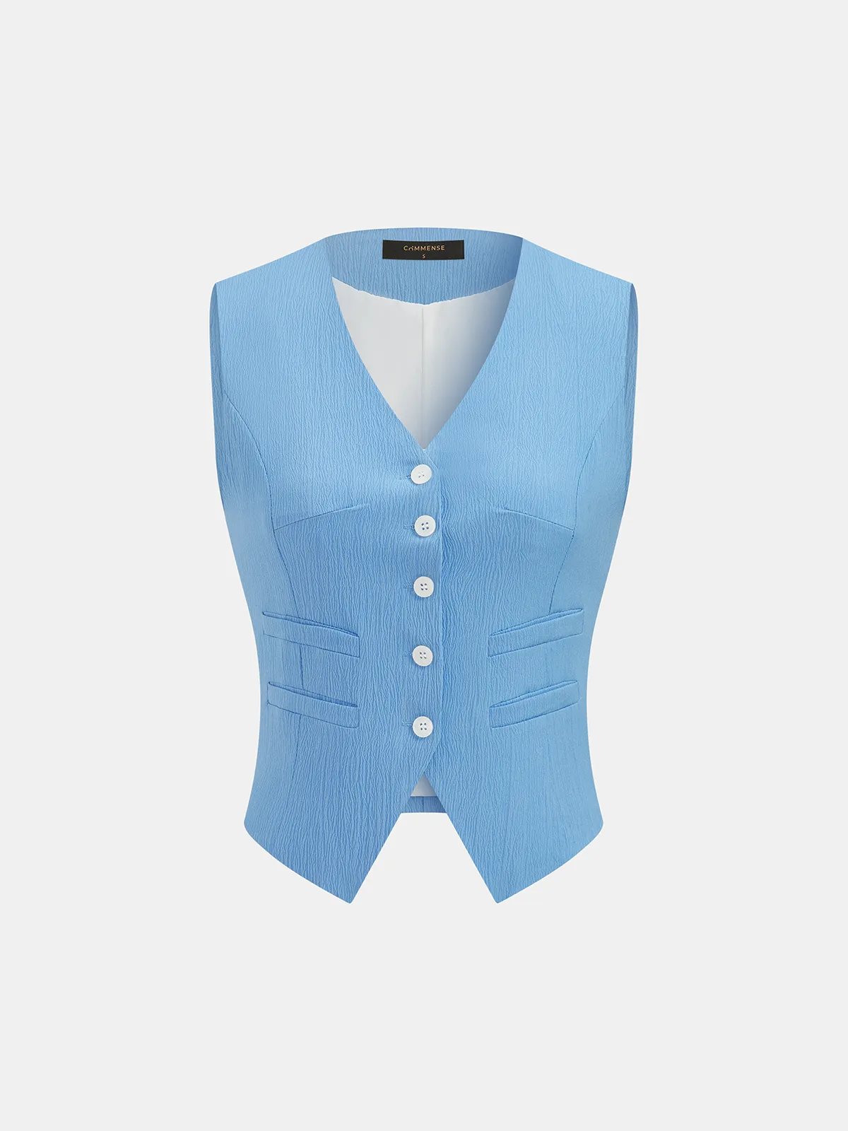 Cotton Linen V-Neck Vest & Pants Set sold by COMMENSE product image thumbnail 2