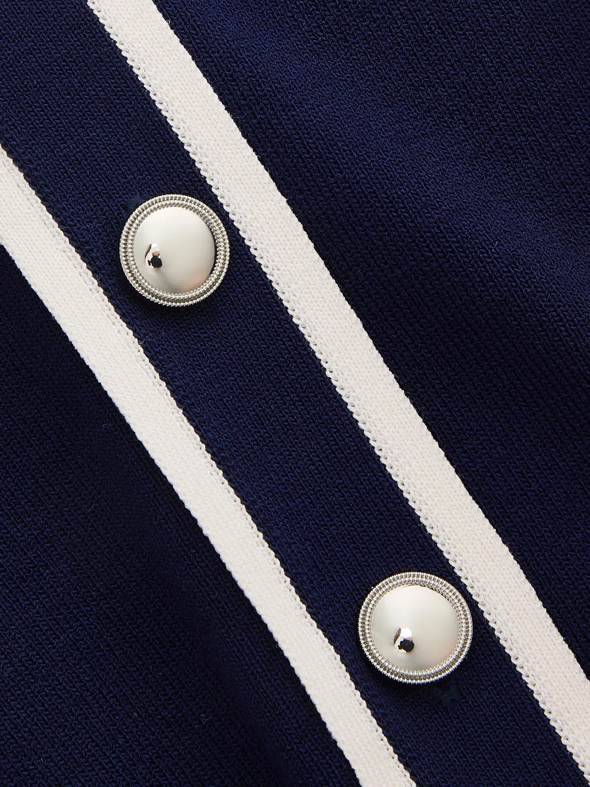 Contrast Trim Belted Short Sleeve Knit Dress sold by COMMENSE product image thumbnail 4