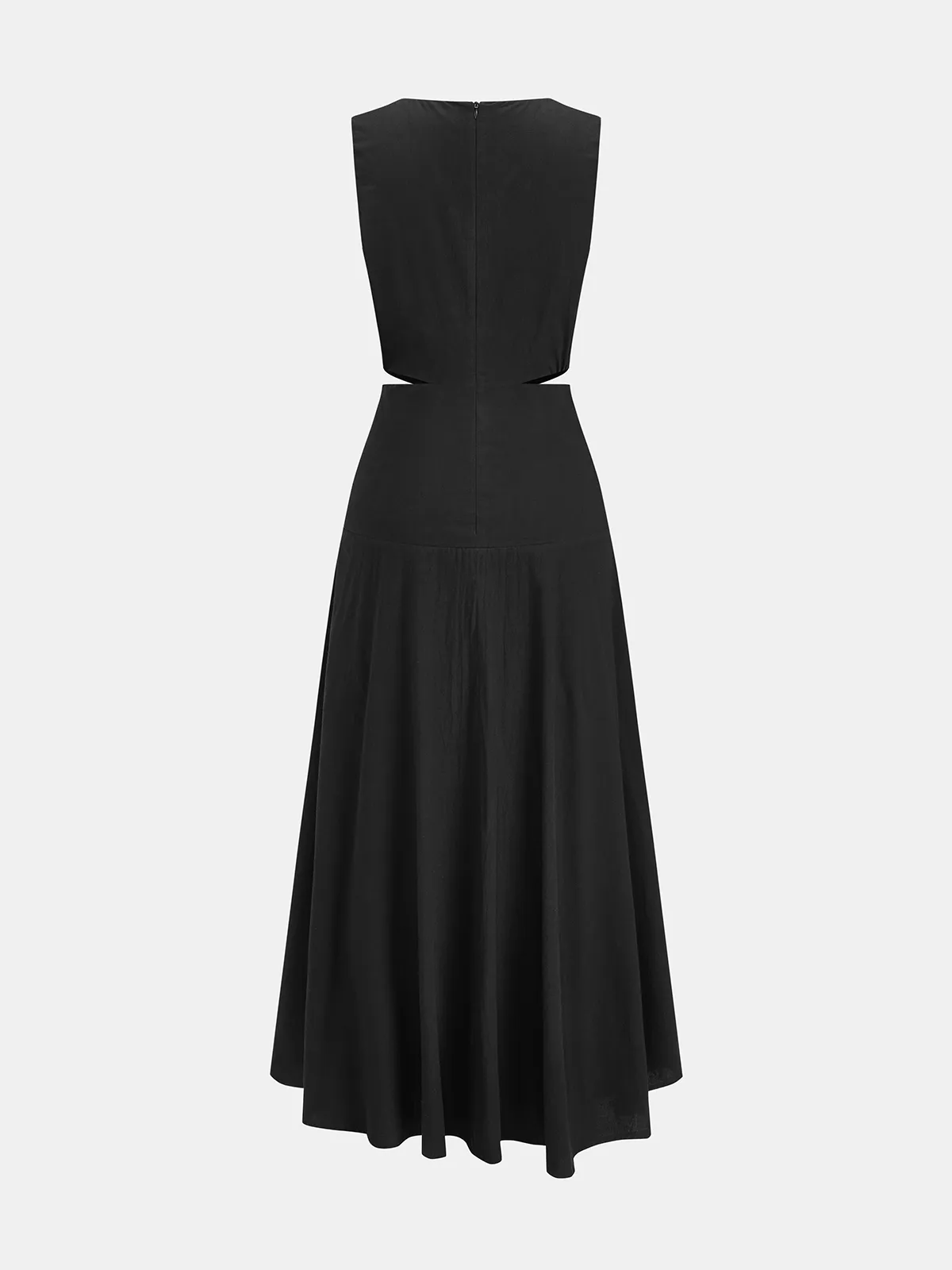 Deep V Cut Out Waist Sleeveless Maxi Dress sold by COMMENSE product image thumbnail 2