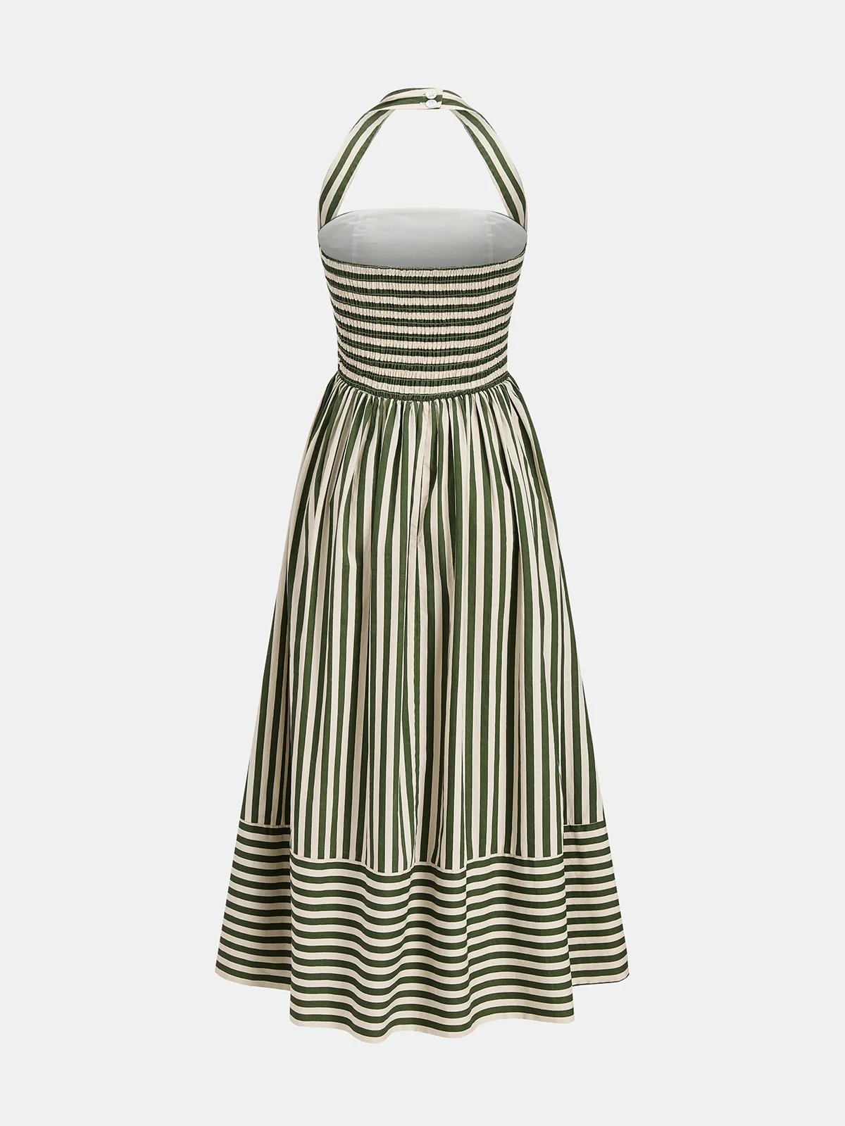Striped Halter Neck Maxi Dress sold by COMMENSE product image thumbnail 2