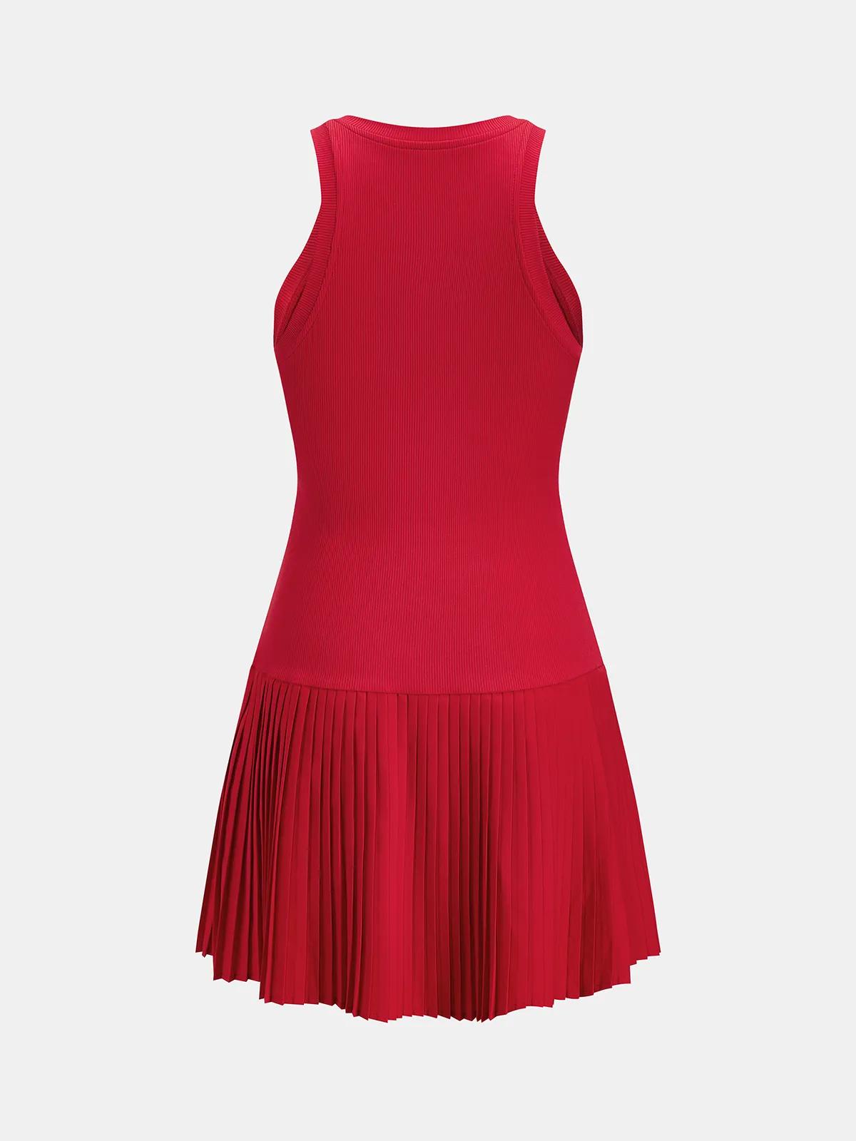 Striped Sleeveless Pleated Knit Dress sold by COMMENSE product image thumbnail 3