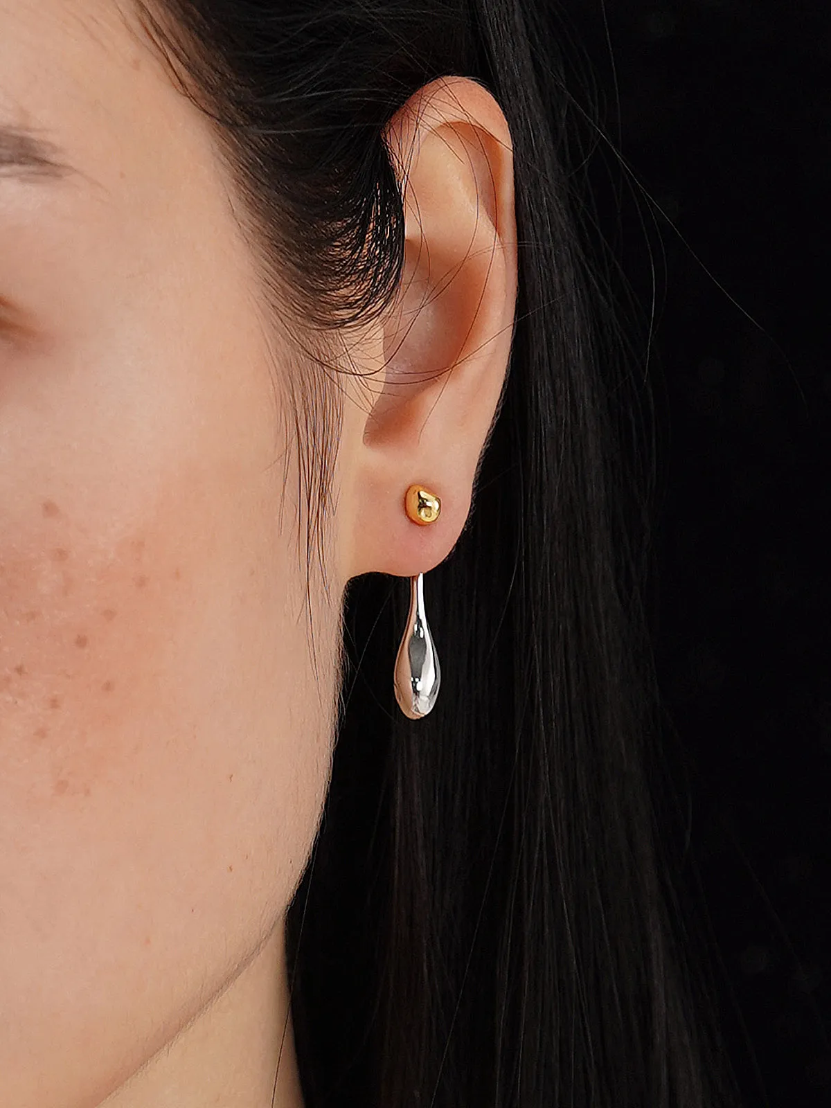 Minimalist Teardrop Dangle Earrings sold by COMMENSE product image thumbnail 3